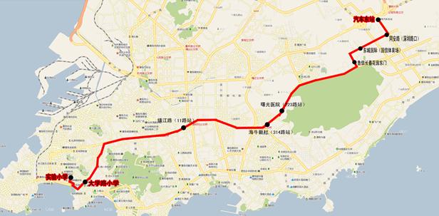[山東]青島市實驗小學(xué)校車線路（圖）