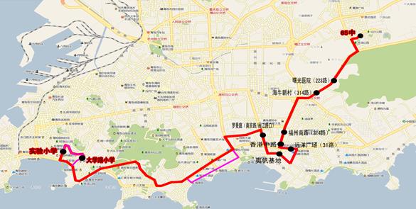 [山東]青島市實驗小學(xué)校車線路（圖）