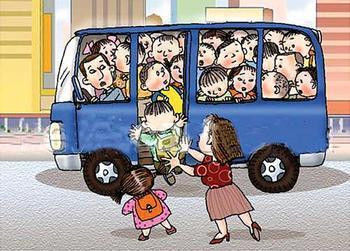 關(guān)注校車安全 一輛面包車硬塞進(jìn)39個(gè)孩兒