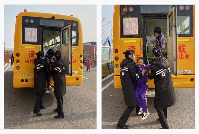 膠州市慧海小學(xué)舉行文明乘車暨校車應(yīng)急逃生演練