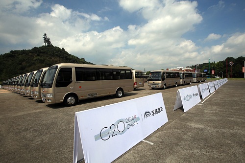 服務(wù)G20峰會 宇通T7高端公商務(wù)車正式交付杭州